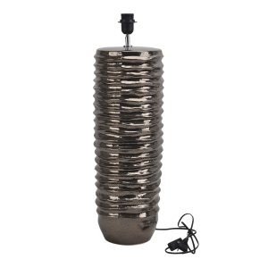 Rikkah Copper Shiny Glazed Ceramic Lampbase Ribbed