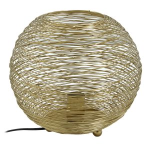 Andres Gold Iron Table Lamp Round Wired Design L