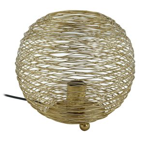 Andres Gold Iron Table Lamp Round Wired Design S