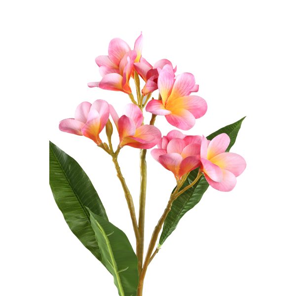 Garden Flower Pink With Leaves (set of 12) - Afbeelding 2
