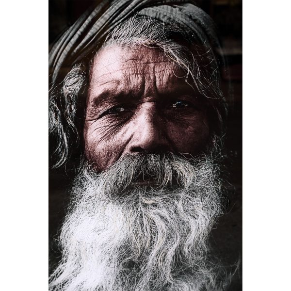 Melani Glass Art Wall Picture Indian Men - Afbeelding 2