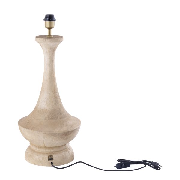Ahid Natural Mango Wood Classic Table Lamp Round - Afbeelding 2