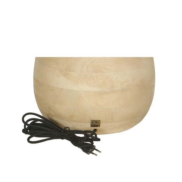 Peake Natural Mango Wood Round Table Lamp Big - Afbeelding 2