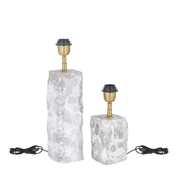 Rester Natural Marble Table Lampbase Rough Stone S - Afbeelding 3