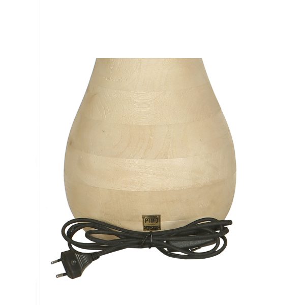 Peake Natural Mango Wood Round Table Lamp Low - Afbeelding 3