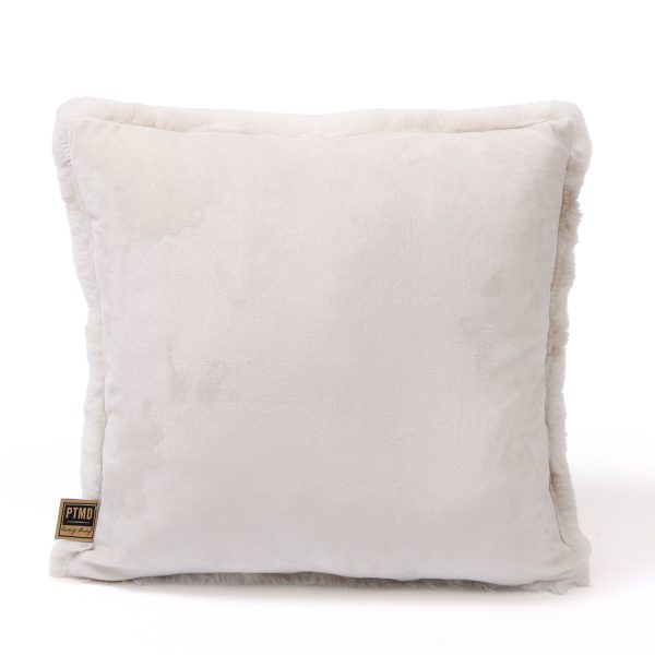 Linde Offwhite faux fur cushion square S - Afbeelding 4