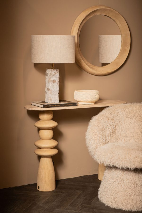 Rester Natural Marble Table Lampbase Rough Stone L - Afbeelding 4