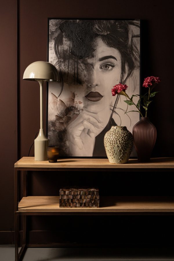 Tanaiya Cream Round Iron Table Lamp Round Cap - Afbeelding 4