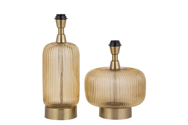 Juliet Amber Glass Lampbase Long - Afbeelding 4