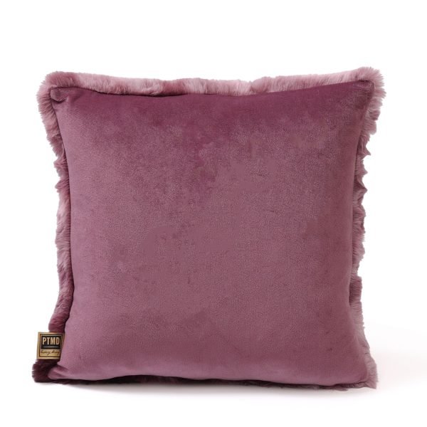 Linde Burgundy faux fur cushion square S - Afbeelding 4