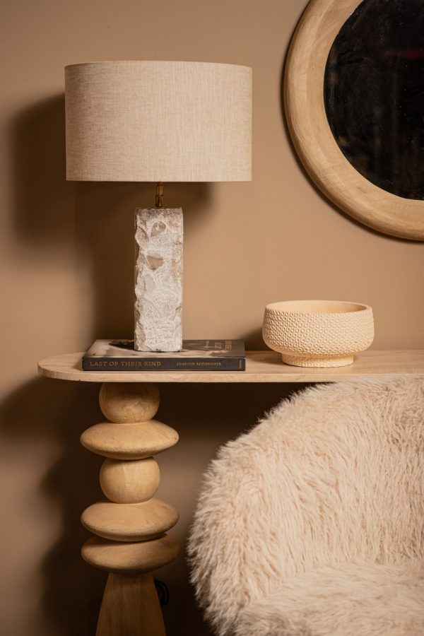Rester Natural Marble Table Lampbase Rough Stone L - Afbeelding 5