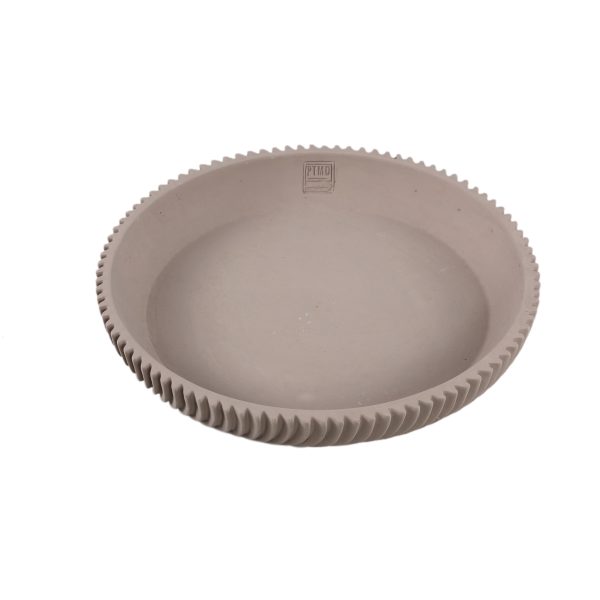 Lianna Beige cement round bowl with line pattern M - Afbeelding 5