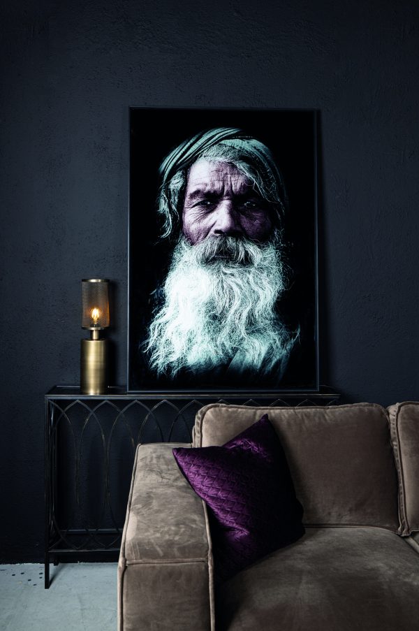Melani Glass Art Wall Picture Indian Men - Afbeelding 6
