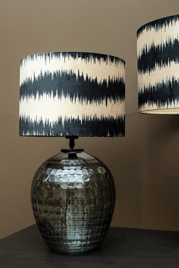 Mexim Grey Smoked Glass Lampbase Round - Afbeelding 7