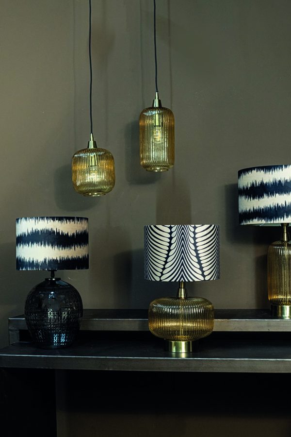 Mexim Grey Smoked Glass Lampbase Round - Afbeelding 8