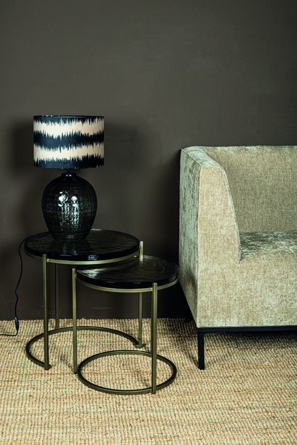 Mexim Grey Smoked Glass Lampbase Round - Afbeelding 10