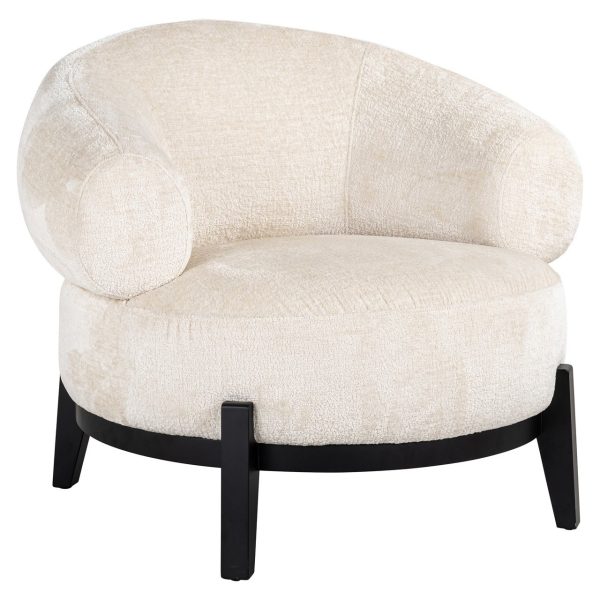 Fauteuil Montana white chenille (Bergen 900 white chenille)