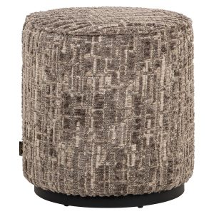 Poef Lexie 45Ø grey dalia (Dalia 45 Greige)