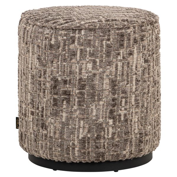 Poef Lexie 45Ø grey dalia (Dalia 45 Greige)