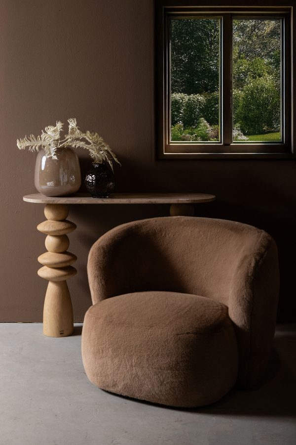 Aphrodite Mocca Fauteuil Fur - Afbeelding 2