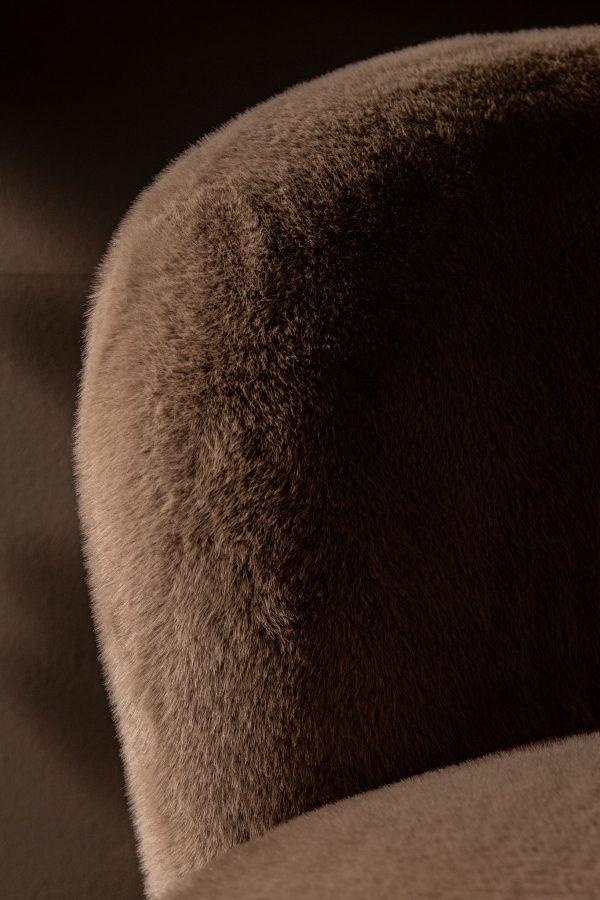Aphrodite Mocca Fauteuil Fur - Afbeelding 3