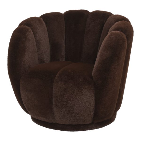 Furia Dark Brown Fauteuil Fur - Afbeelding 4