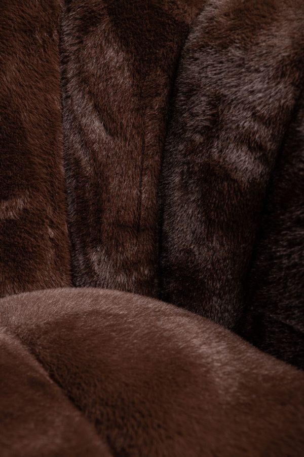Furia Dark Brown Fauteuil Fur - Afbeelding 5