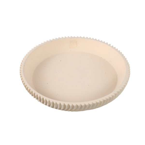 Lianna Cream cement round bowl with line pattern M - Afbeelding 7