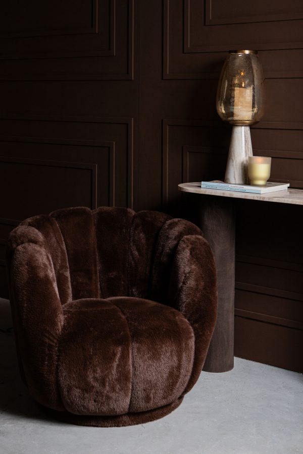 Furia Dark Brown Fauteuil Fur - Afbeelding 7