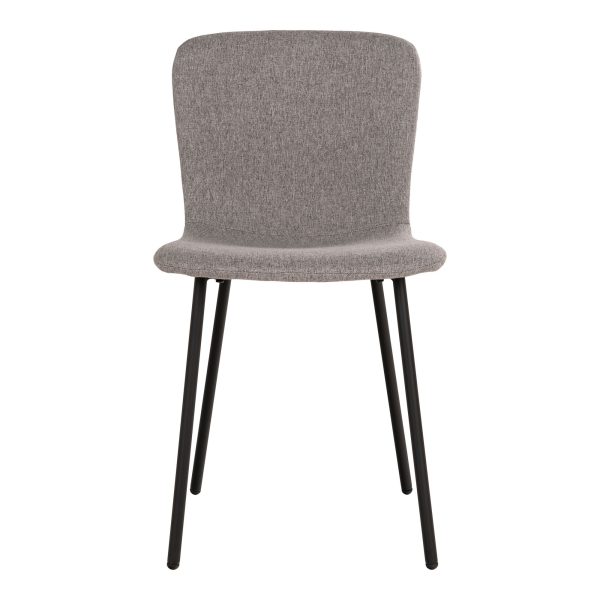 Halden Dining Chair - Dining Chair, light grey with black legs (set of 2) - Afbeelding 2
