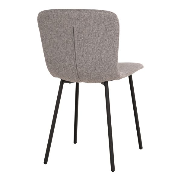 Halden Dining Chair - Dining Chair, light grey with black legs (set of 2) - Afbeelding 4