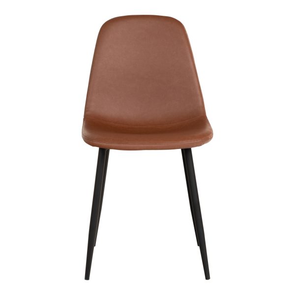 Stockholm Dining Chair - Chair in light brown vintage with black legs (set of 2) - Afbeelding 3