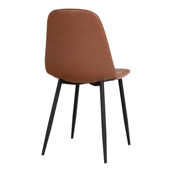 Stockholm Dining Chair - Chair in light brown vintage with black legs (set of 2) - Afbeelding 5