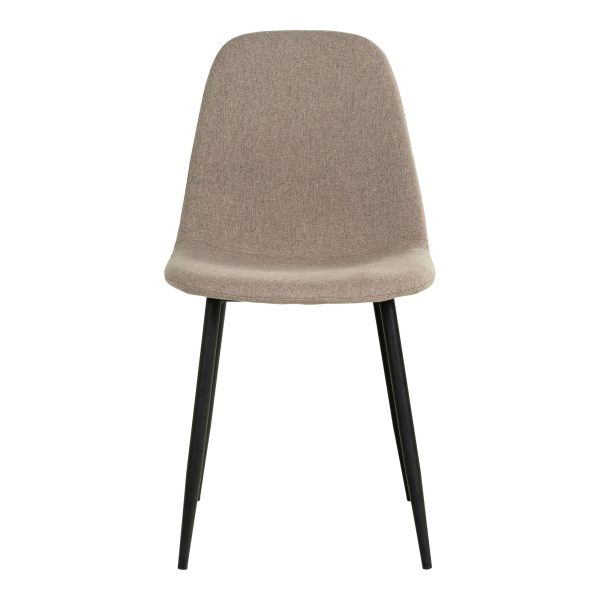 Stockholm Dining Chair - Dining Chair, stone with black legs, HN1231 (set of 2) - Afbeelding 2