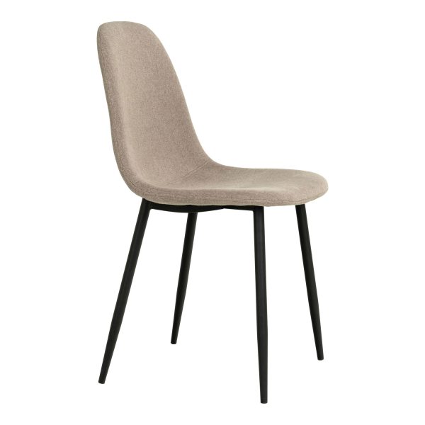 Stockholm Dining Chair - Dining Chair, stone with black legs, HN1231 (set of 2) - Afbeelding 3