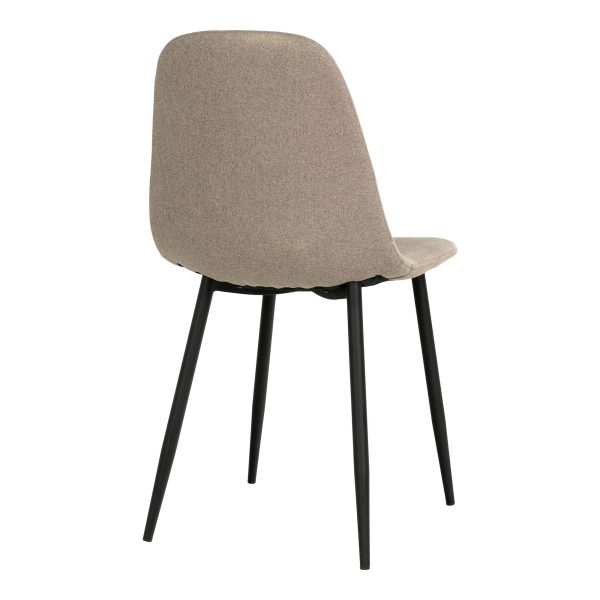 Stockholm Dining Chair - Dining Chair, stone with black legs, HN1231 (set of 2) - Afbeelding 4