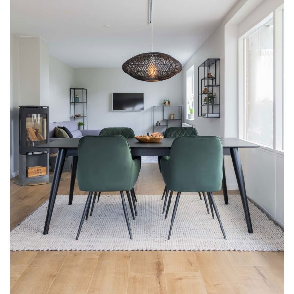 Harbo Dining Chair - Chair in green velvet (set of 2) - Afbeelding 2