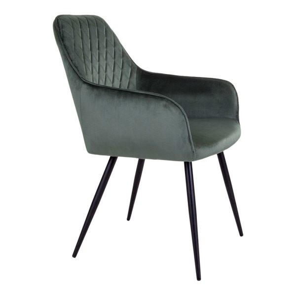 Harbo Dining Chair - Chair in green velvet (set of 2) - Afbeelding 4
