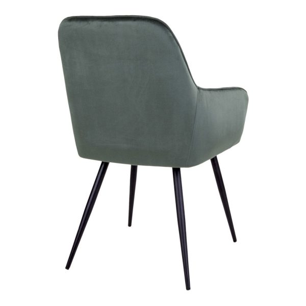 Harbo Dining Chair - Chair in green velvet (set of 2) - Afbeelding 5