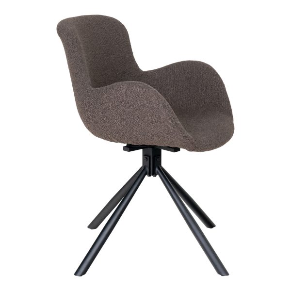 Amorim Dining Chair - Dining Chair, in bouclǸ mushroom with swivel (set of 2) - Afbeelding 3