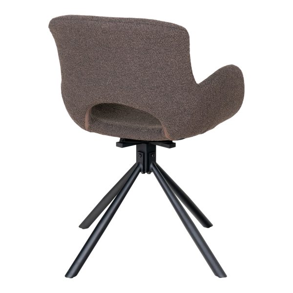 Amorim Dining Chair - Dining Chair, in bouclǸ mushroom with swivel (set of 2) - Afbeelding 4