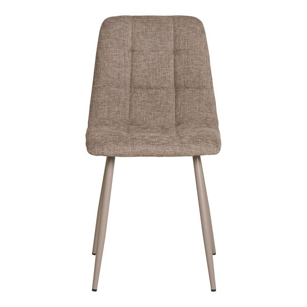 Dining chair, fabric, grey with grey legs, HN1272 (set of 2) - Afbeelding 2