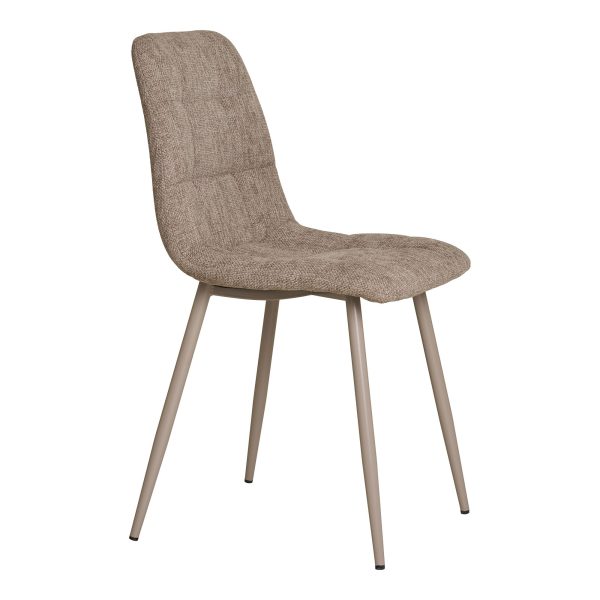Dining chair, fabric, grey with grey legs, HN1272 (set of 2) - Afbeelding 3