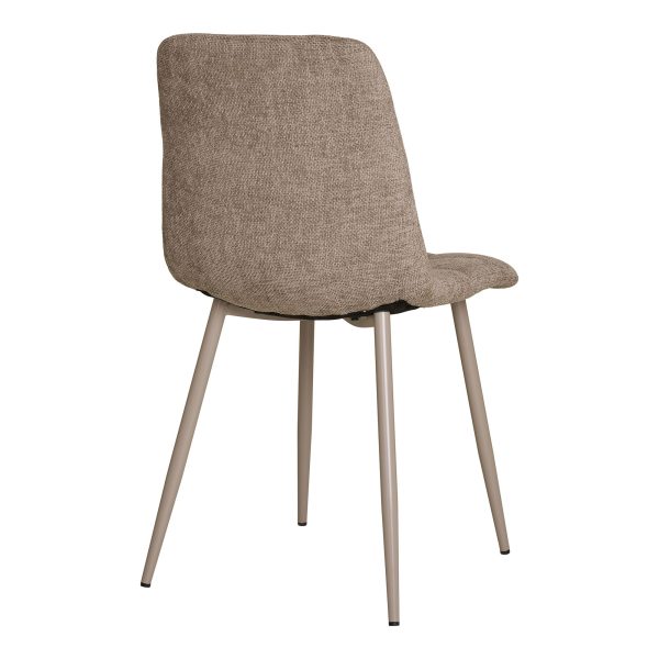 Dining chair, fabric, grey with grey legs, HN1272 (set of 2) - Afbeelding 4