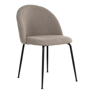 Geneve Dining Chair - Dining Chair, stone with black legs, HN1231 (set of 2)