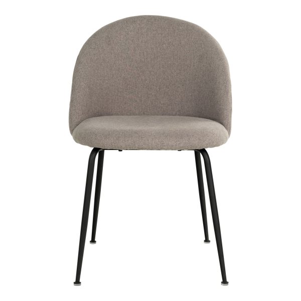 Geneve Dining Chair - Dining Chair, stone with black legs, HN1231 (set of 2) - Afbeelding 2