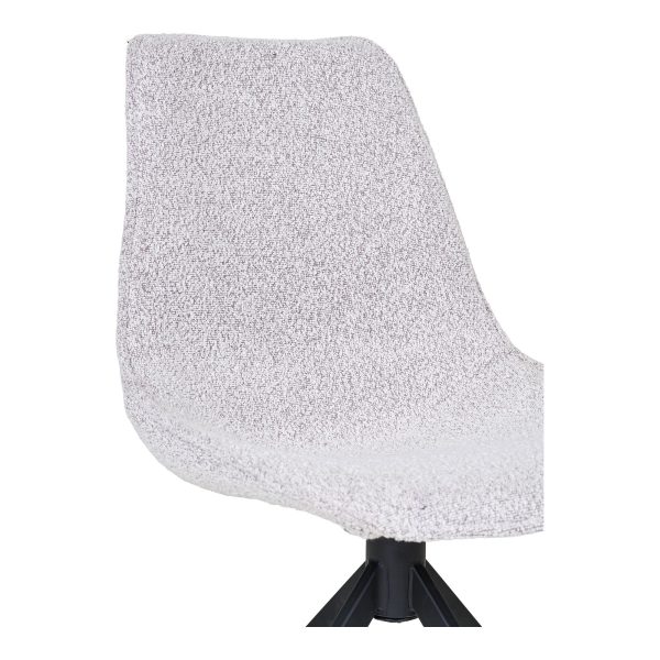 Dining chair with swivel, bouclé, sand with black legs, HN1267 (set of 2) - Afbeelding 6