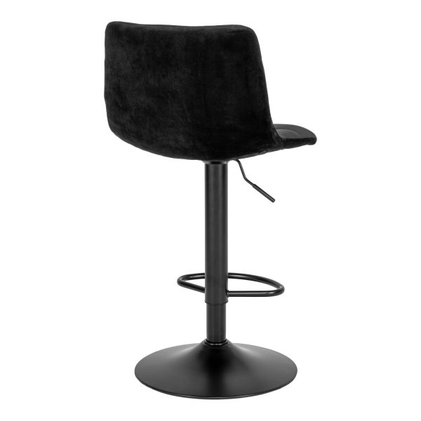Middelfart Bar Chair - Bar chair in black velvet with black legs (set of 2) - Afbeelding 4