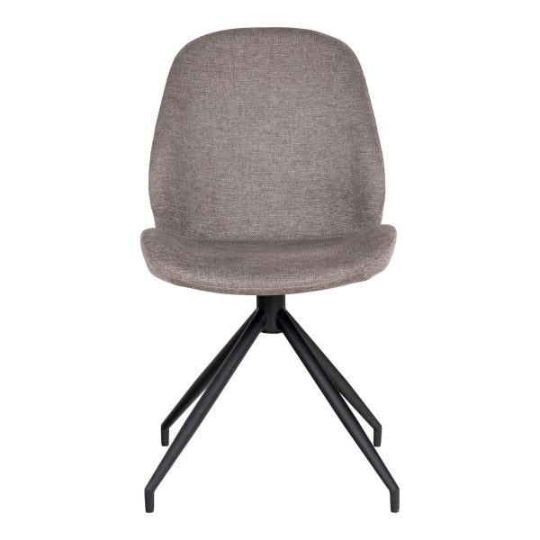 Monte Carlo Dining Chair - Dining Chair with swivel base, stone with black legs, HN1030 (set of 2) - Afbeelding 2