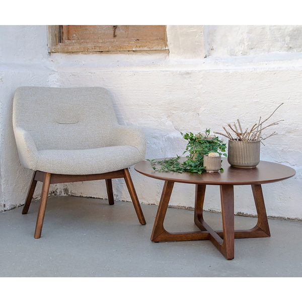 Hellerup Coffee Table - Coffee table in walnut veneer Ã˜ 75 cm - Afbeelding 2